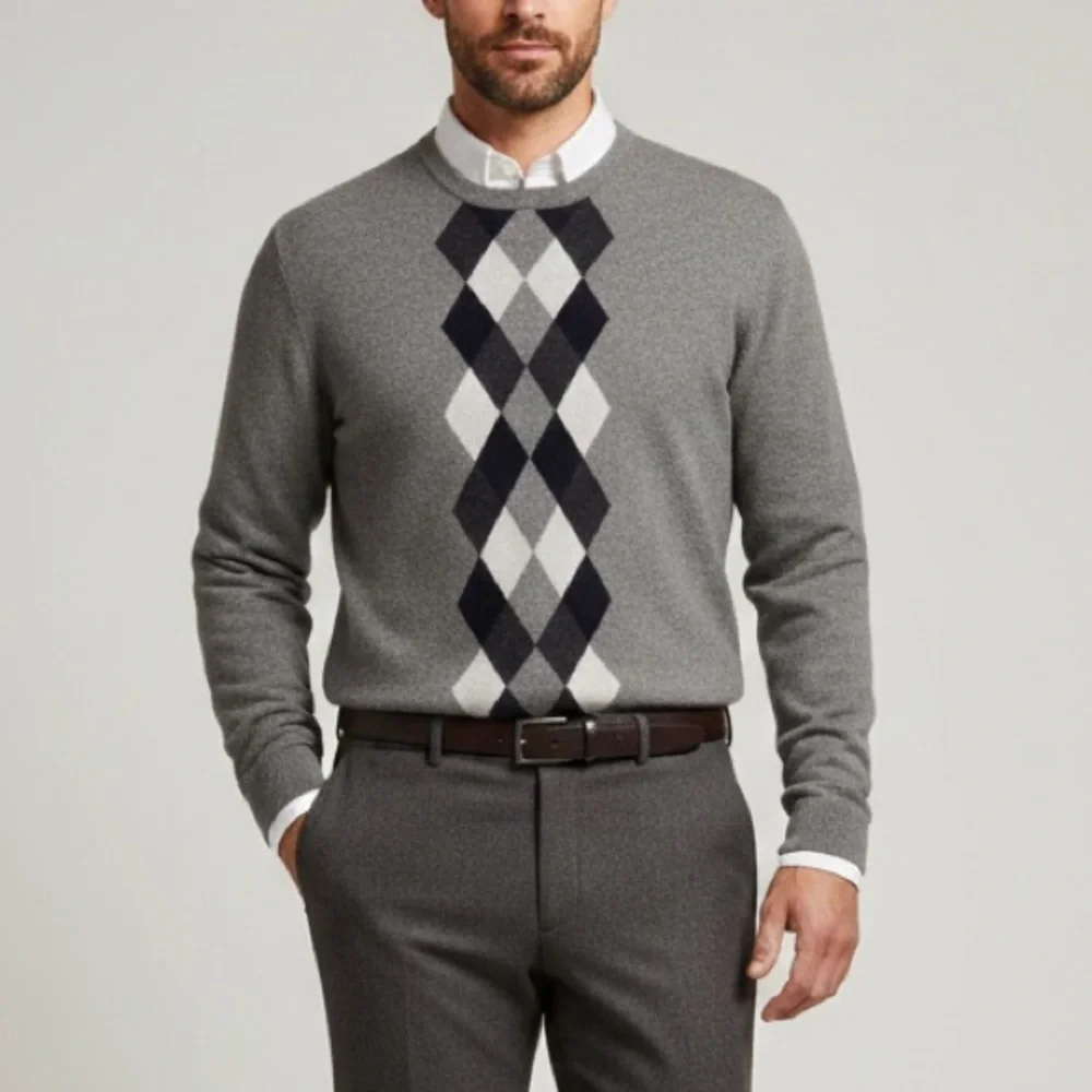 IMPERMEABLE Platinum 100% Cashmere 2 Ply Gray Sweater Gray